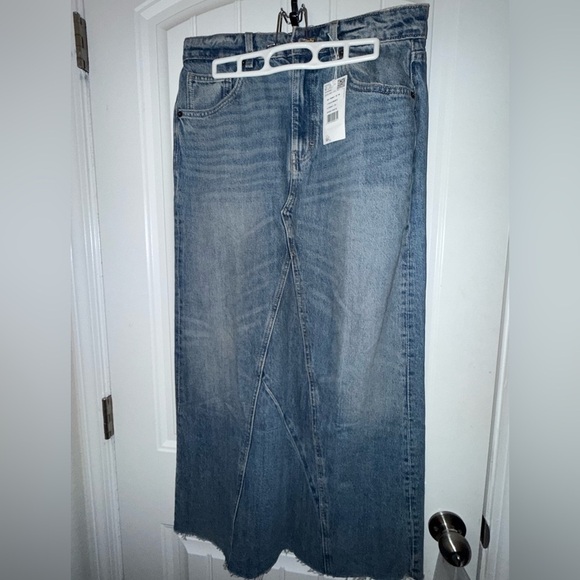 Mango Blue Denim Maxi  Skirt 'Venetia' new - Picture 9 of 11